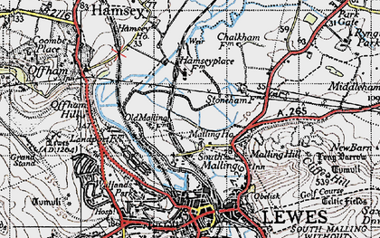 Old map of South Malling in 1940