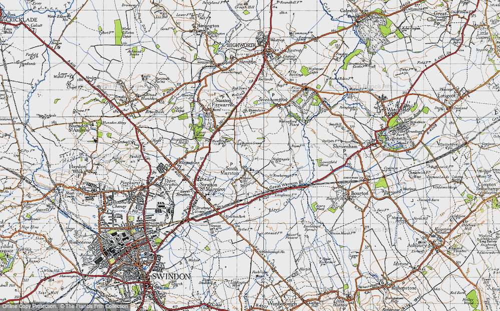 Old Map of South Marston, 1947 in 1947