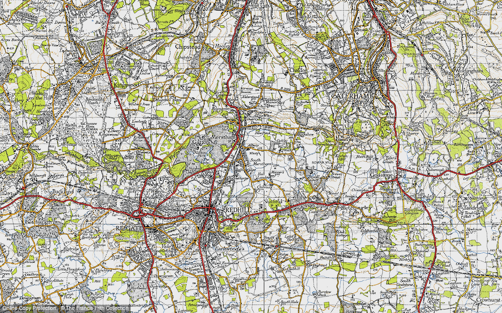 Old Map of South Merstham, 1940 in 1940