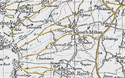Old map of South Milton in 1946
