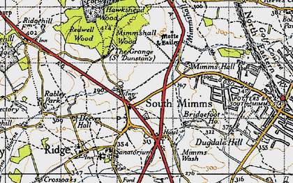 Old map of South Mimms in 1946