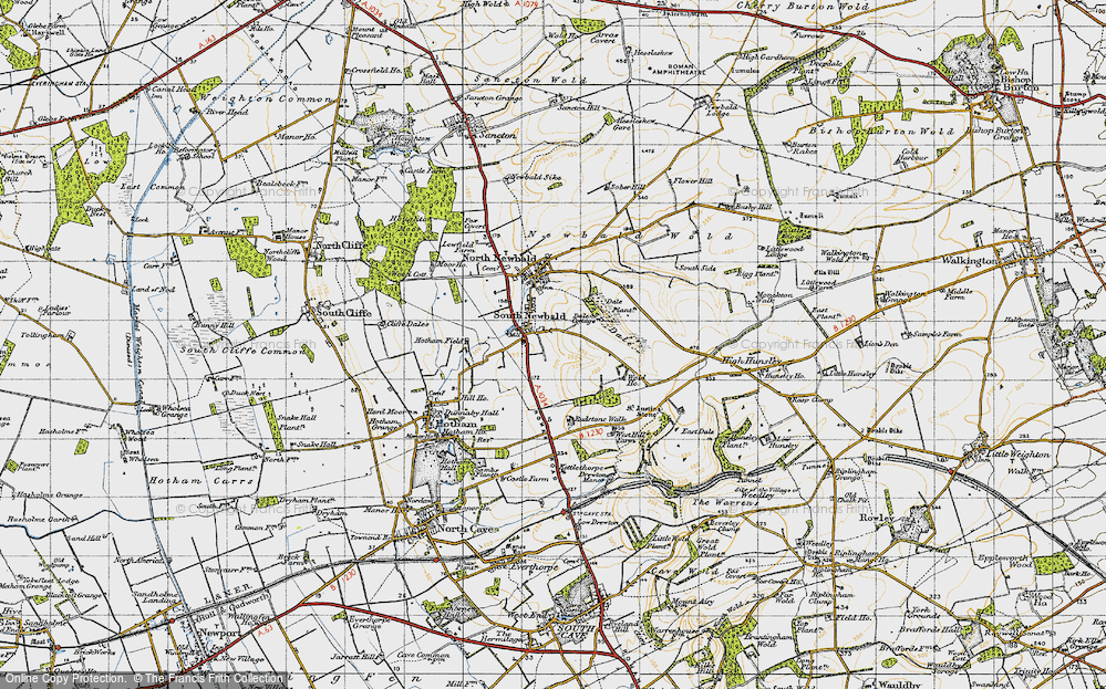 Old Map of South Newbald, 1947 in 1947