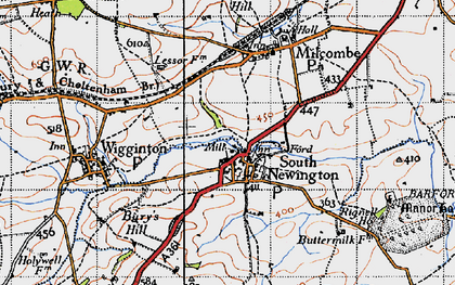 Old map of Buttermilk Stud in 1946