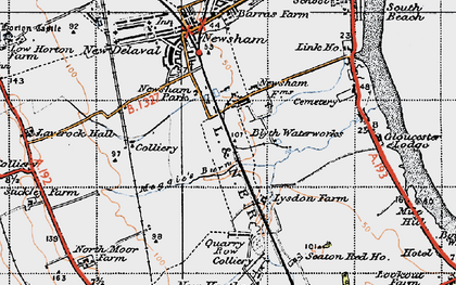 Old map of South Newsham in 1947