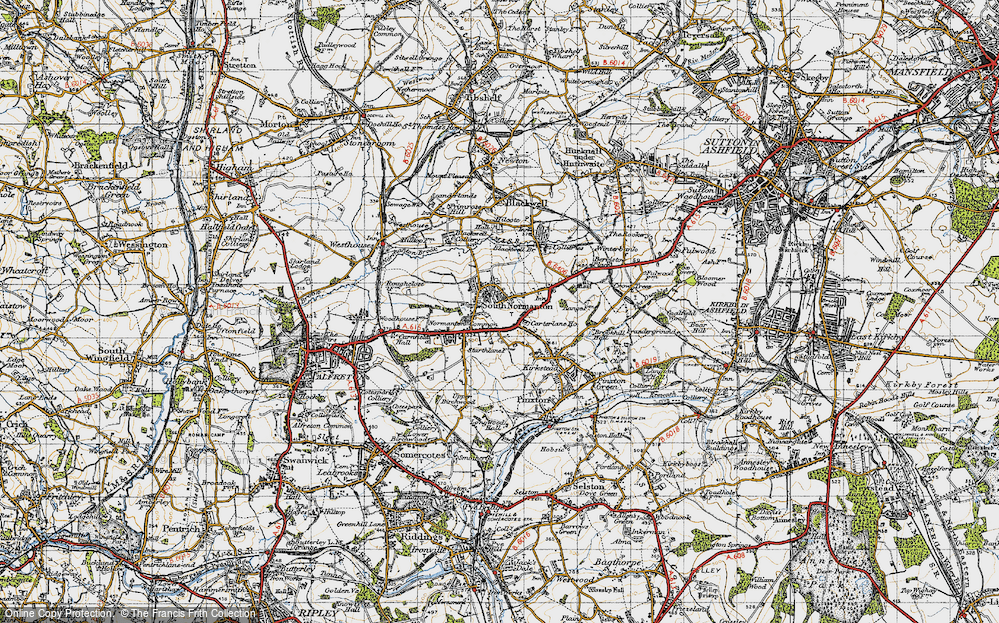 Old Map of South Normanton, 1947 in 1947
