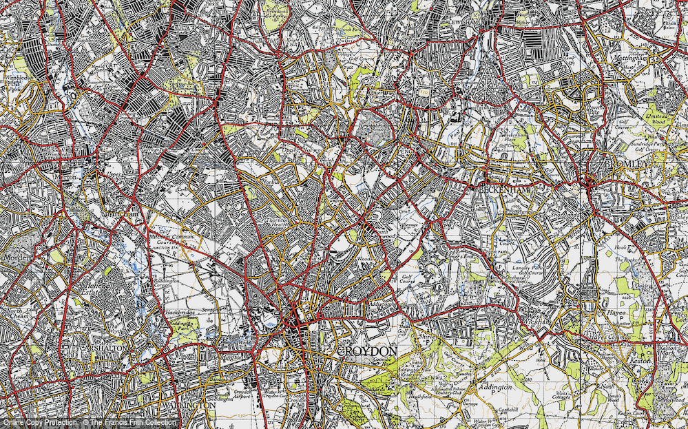Old Map of South Norwood, 1946 in 1946