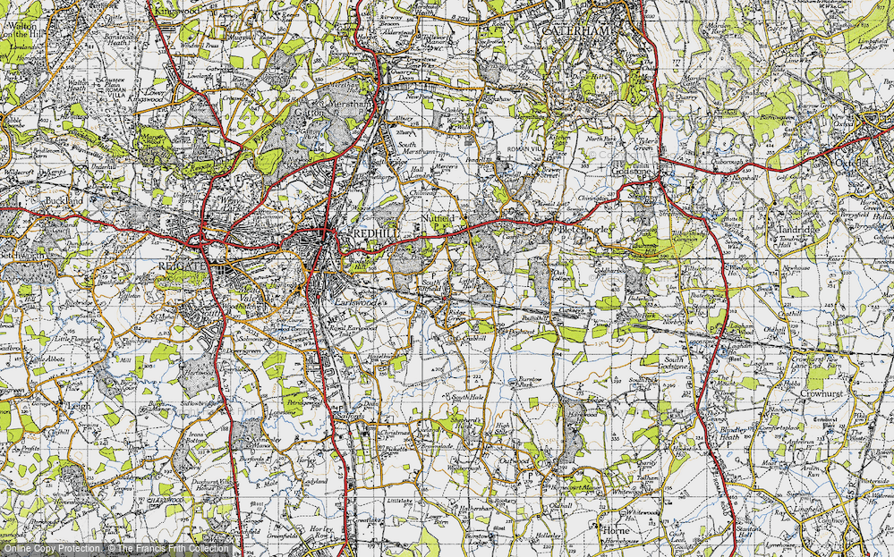 Old Map of South Nutfield, 1940 in 1940