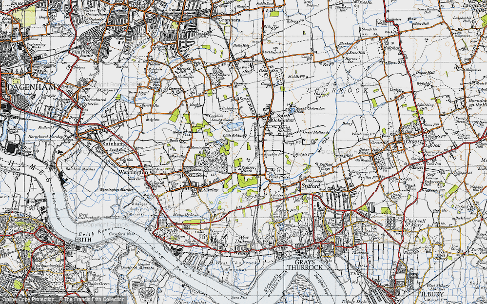 Old Map of South Ockendon, 1946 in 1946