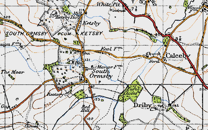 Old map of South Ormsby in 1946