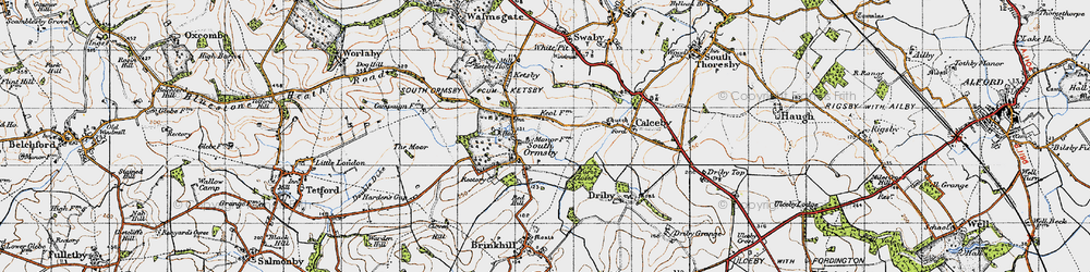 Old map of South Ormsby in 1946