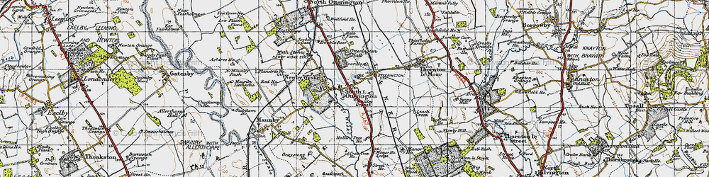 Old map of South Otterington in 1947