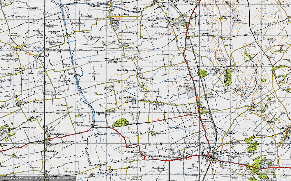 Old Map of South Owersby, 1947 in 1947