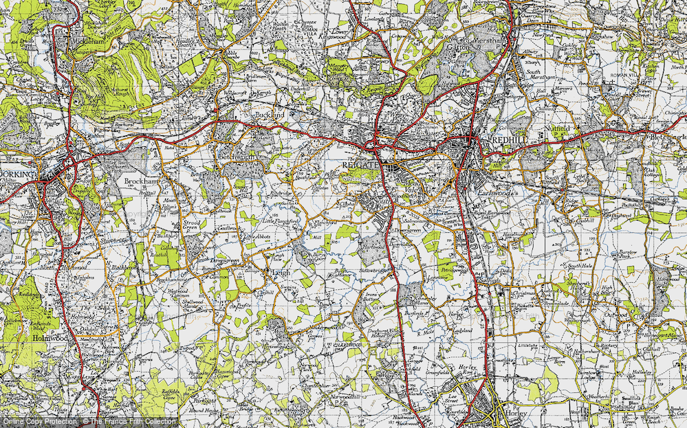Old Map of Historic Map covering Bury's Court School in 1940