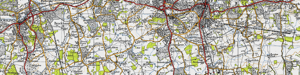 Old map of Bury's Court School in 1940