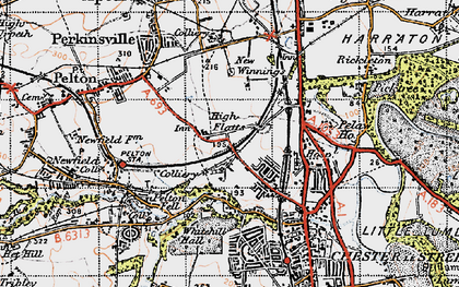 Old map of High Flatts in 1947