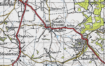 Old map of South Perrott in 1945