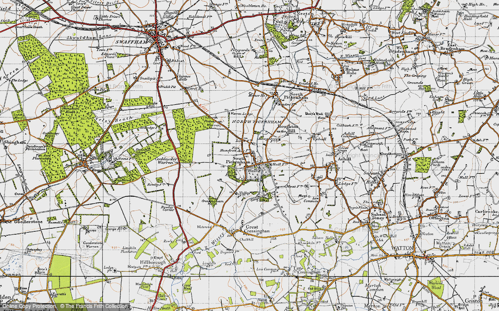 Old Map of South Pickenham, 1946 in 1946