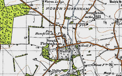 Old map of South Pickenham in 1946