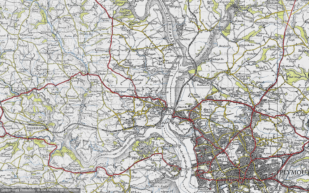 Old Map of South Pill, 1946 in 1946