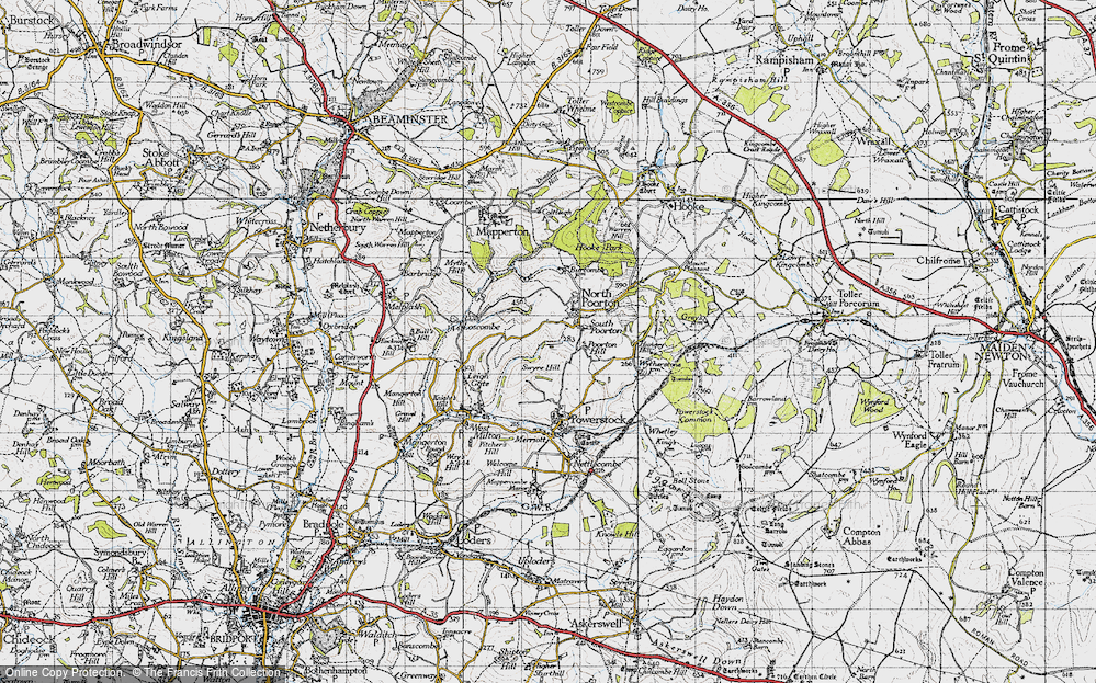 Old Map of South Poorton, 1945 in 1945