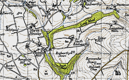 Old map of South Radworthy in 1946