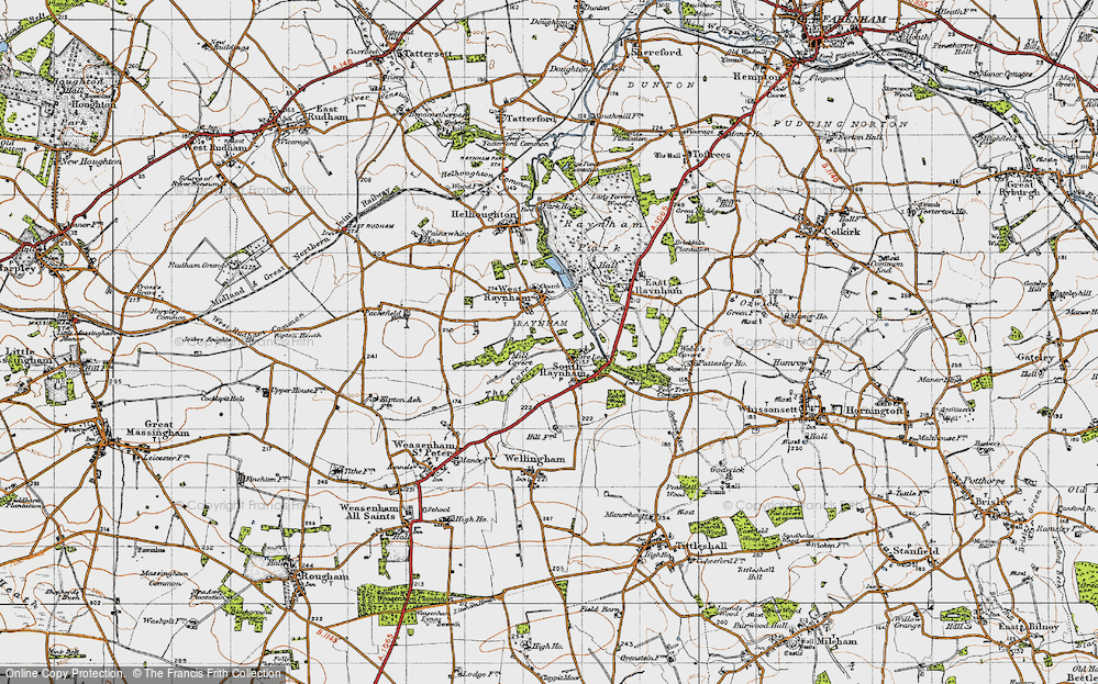 Old Map of South Raynham, 1946 in 1946