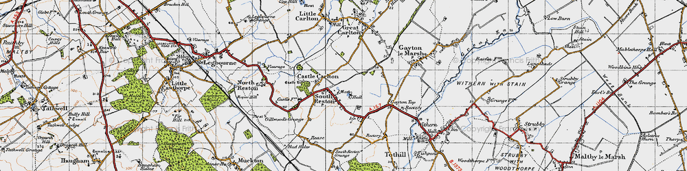 Old map of Gayton Top in 1946