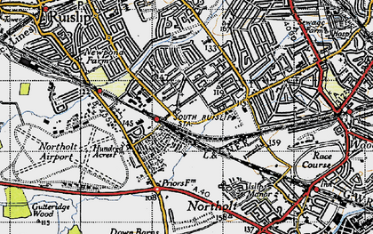 Old map of South Ruislip in 1945