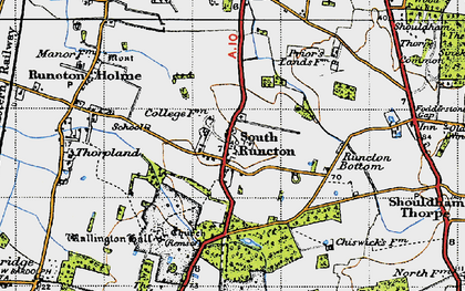 Old map of South Runcton in 1946