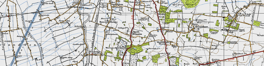 Old map of South Runcton in 1946