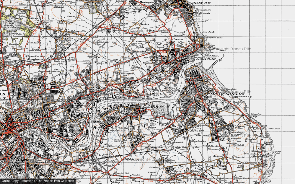Old Map of South Shields, 1947 in 1947