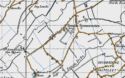 Old map of South Somercotes in 1946
