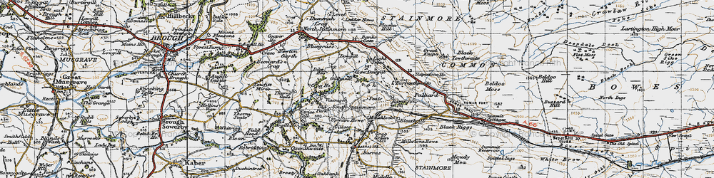 Old map of Argill Beck in 1947