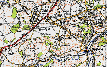 Old map of South Stoke in 1946