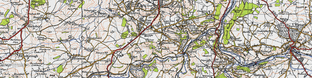 Old map of South Stoke in 1946