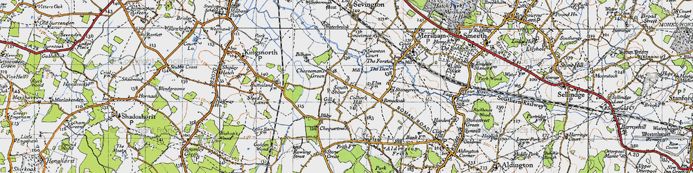 Old map of South Stour in 1940