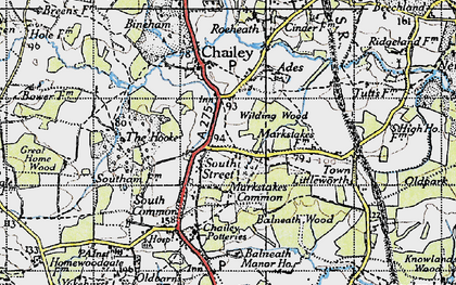 Old map of Wilding Wood in 1940
