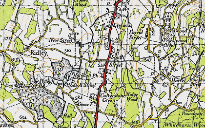 Old map of South Street in 1946