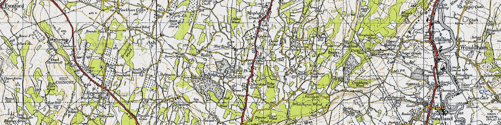 Old map of South Street in 1946