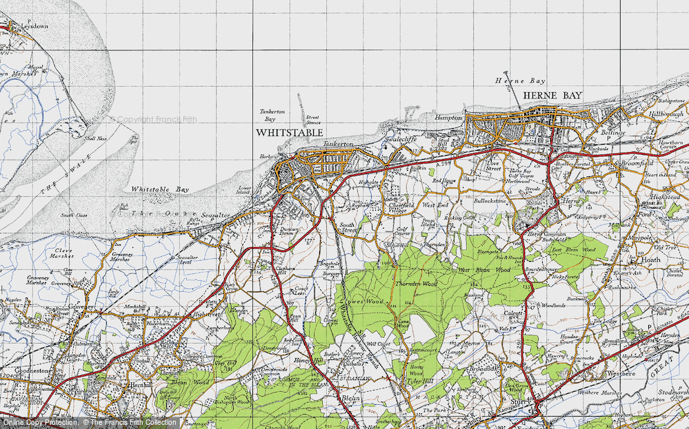 Old Map of South Street, 1947 in 1947