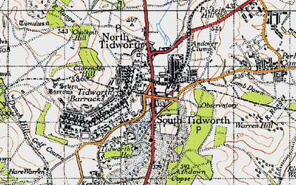 Old map of Tidworth Camp in 1940