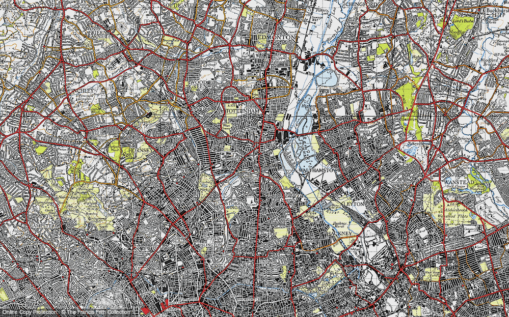 Old Map of South Tottenham, 1946 in 1946