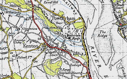 Old map of South Town in 1946