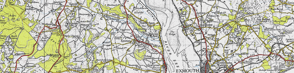 Old map of South Town in 1946