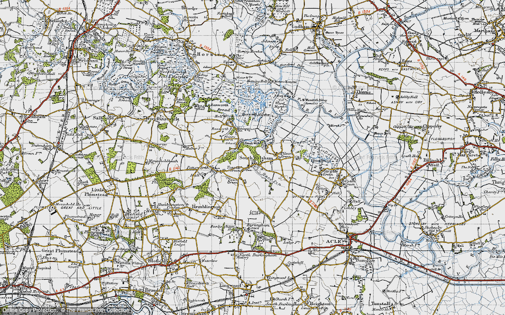 Old Map of South Walsham, 1945 in 1945