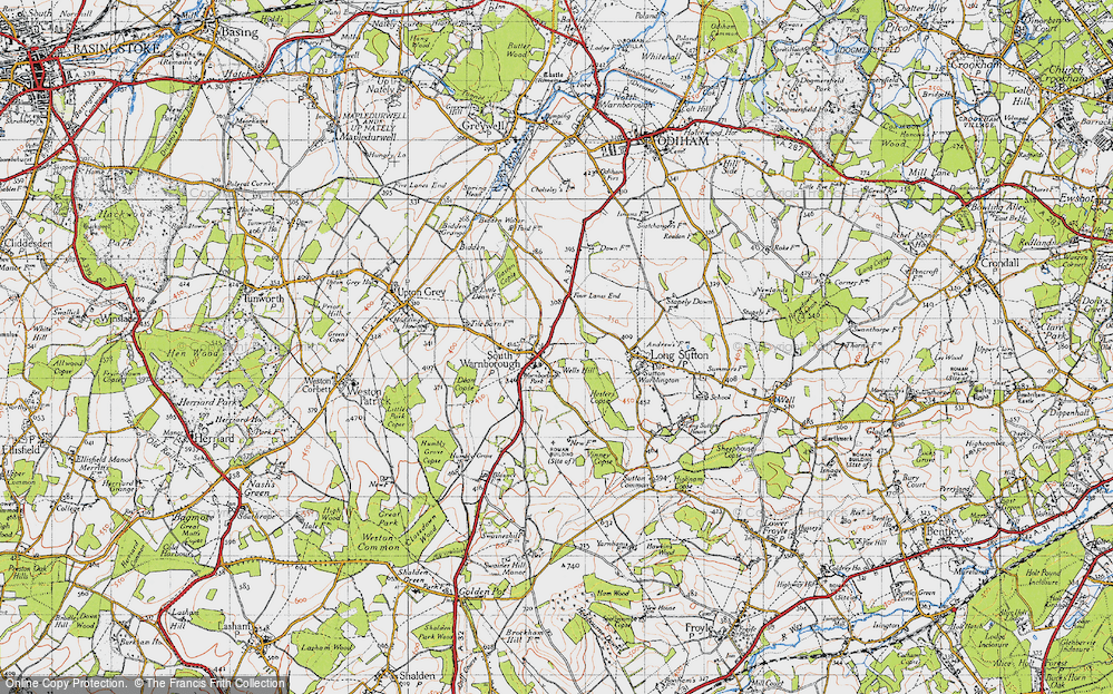 Old Map of South Warnborough, 1940 in 1940