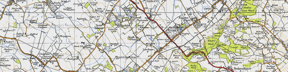 Old map of South Weston in 1947
