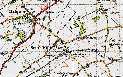 Old map of South Willingham in 1946