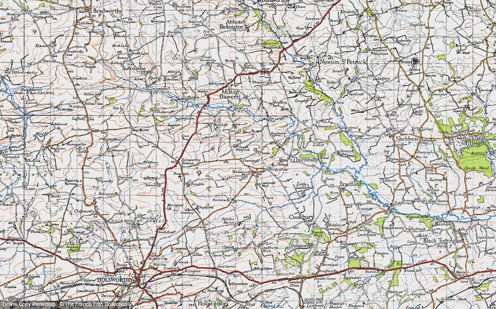 Old Map of South Wonford, 1946 in 1946