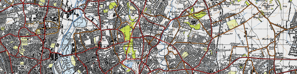 Old map of South Woodford in 1946